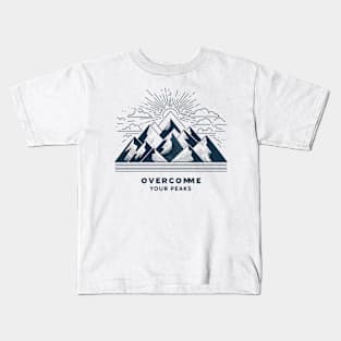 overcome your peak  good motivation is the key to victory - Empowerment Peaks Kids T-Shirt